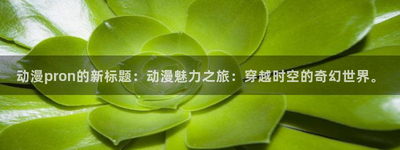 动漫里番下载：动漫pron的新标题：动漫魅力之旅：穿越时空的奇幻世界。